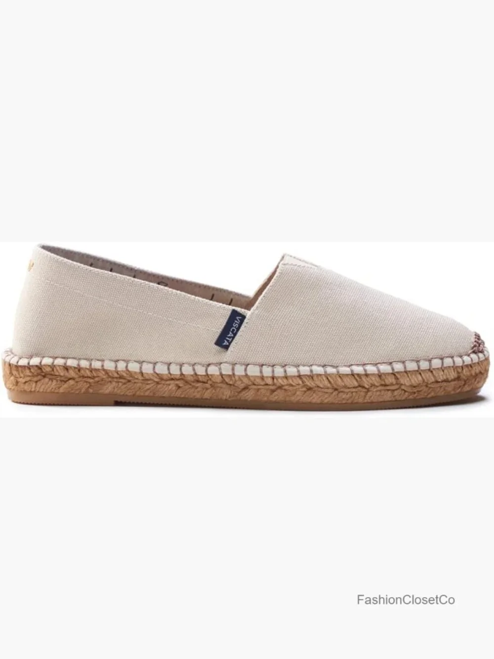 Women's Canvas Espadrille Flats Handmade in Spain Slip On Breathable